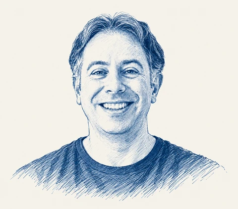 Ink portrait of Danilo Poccia